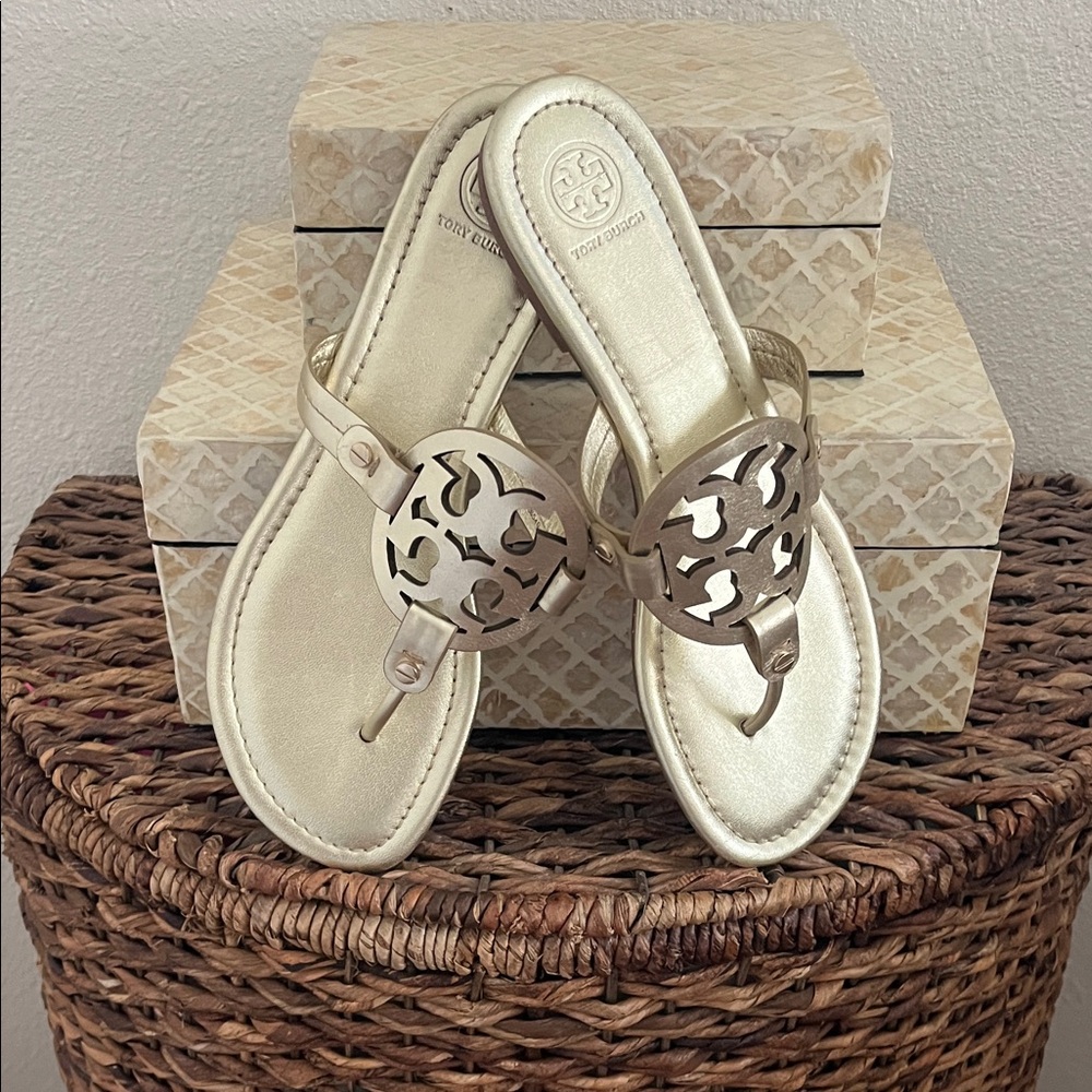 Tory Burch Metallic Gold Sandals-NWOTS